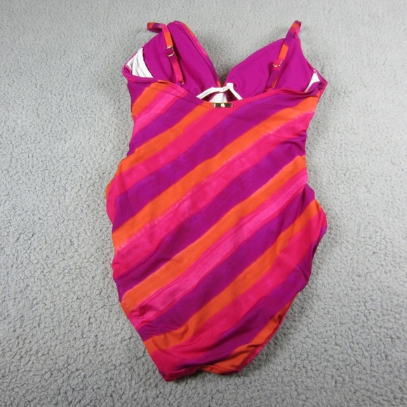 Lauren Ralph Lauren Swimsuit Womens 10 One piece  stretchy Beach colorful *Read* - Picture 8 of 15